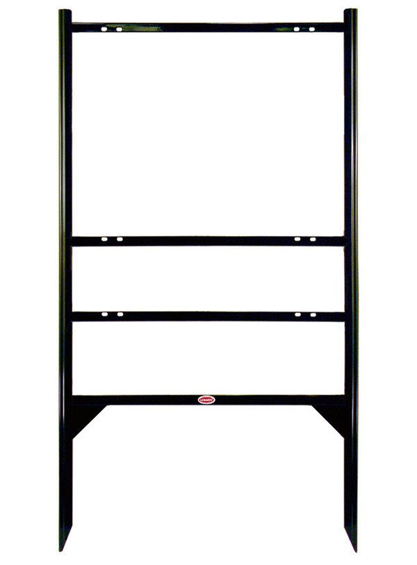 Angle Iron Frame w One Rider Inserts, 18h x 24w, Black